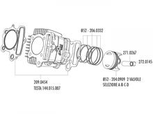 Guarnizioni kit testata Polini 87ccm Honda XR 50, Polini XP4T 50