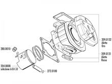 Kolben Satz Polini 125ccm 64mm (B) für Cagiva 125 2T LC