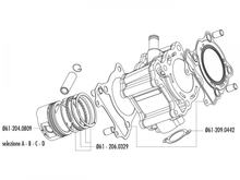 Piston set Polini 169ccm 61mm (B) for Honda 150cc LC