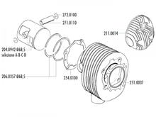 Piston Set Polini 68,5mm (A) for Vespa 200 PE, PX