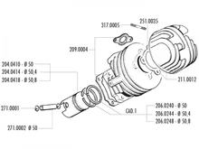 Piston Polini 84cc 50,8 mm pour Vespa PK 50, Special 50, XL 50