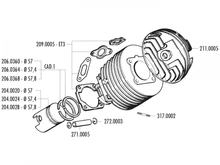 Polini zuigerset met dubbele inlaat 130cc 57,8 mm voor Vespa 125 ETS, PK, Primavera 2T, Primavera ET3 2T, XL
