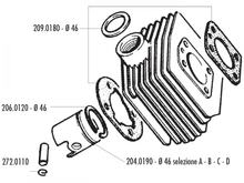 Pistón clavija de retención del clip Polini 13mm para MBK AV-10, AV-51, 92GT, M16