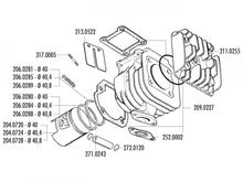 Polini zuigerveer 40,4x1,26mm voor Minarelli