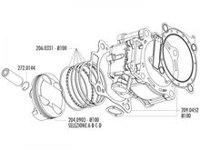 anillo de pistón ajustado Polini 490ccm 100mm Honda CRF 450 02-05