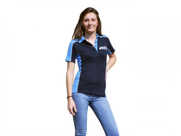 Polo Polini Race marine équipe / taille bleu clair S