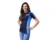 Polini Race Team marineblauw lichtblauw T-shirt voor dames, maat S