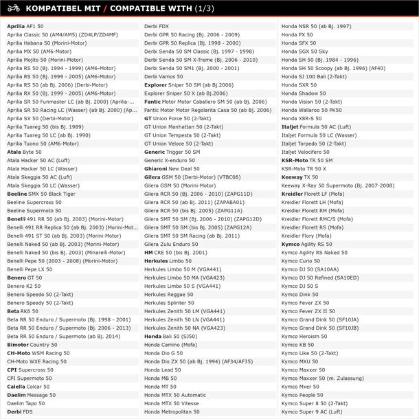 Carburateur Polini CP 21mm avec bride et levier de starter – Bild 15