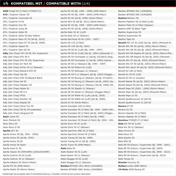 Vergaser Polini CP 23mm Seilzug Choke für Roller Scooter – Bild 16