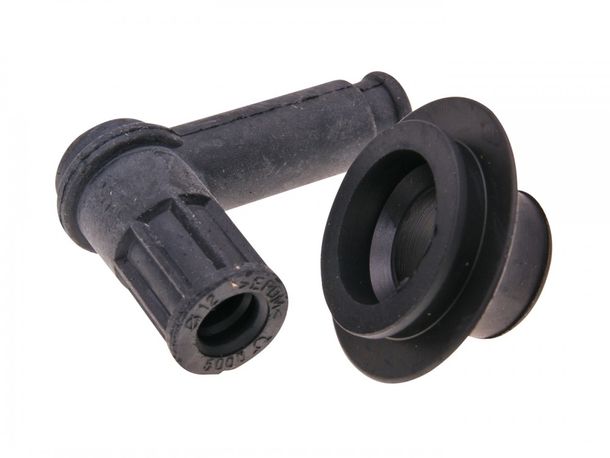 Zündkerzenstecker Polini schwarz für Piaggio, Vespa 50, 125ccm