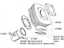 Zylinder Dichtungssatz Polini 65ccm für Honda Wallaroo, Peugeot Fox