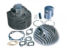 Cylinder kit Polini gray cast iron dual inlet 130ccm 57mm for Vespa 125 ETS, PK, Primavera 2T, Primavera ET3 2T, XL
