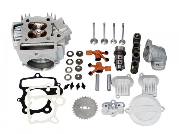 Zylinderkopf Polini Aluminium 107ccm 52mm 4V für Polini XP4T 110, Honda XR 50