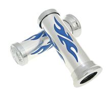 Griffe Satz Custom Flame Chrom blau