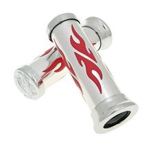 Set Maniglie Custom Flame Cromo rosso
