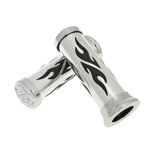 Griffe Satz Custom Flame Chrom schwarz