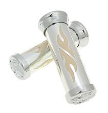 Griffe Satz Custom Flame Chrom weiß