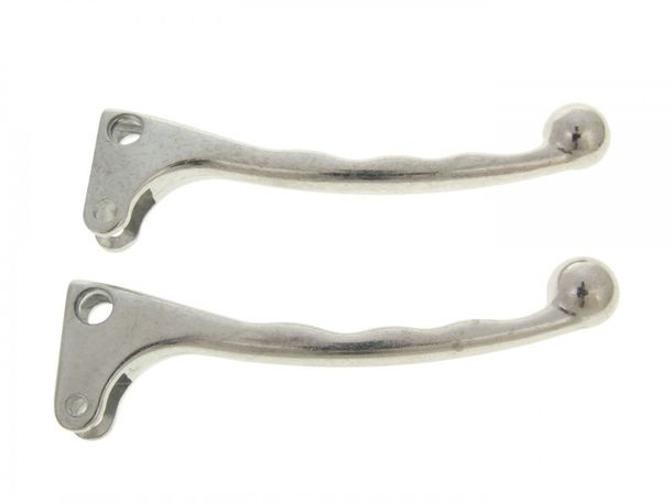 Linker en rechter aluminium zilveren hendelset voor Puch Maxi