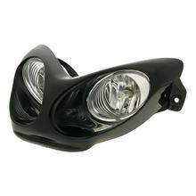 Scheinwerfer Doppeloptik Halogen schwarz für Yamaha Aerox, MBK Nitro