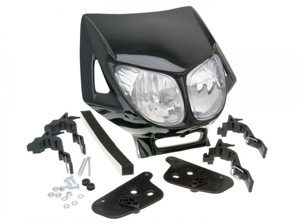 headlight mask Enduro dual optics black