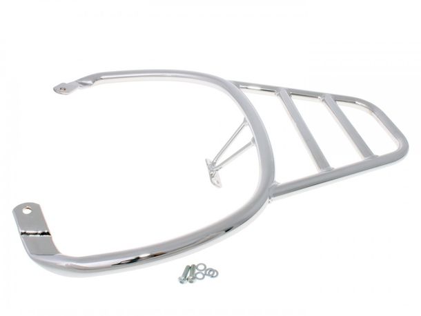 Tapa de la caja de rack rack / equipaje cromado para Vespa Primavera / Sprint