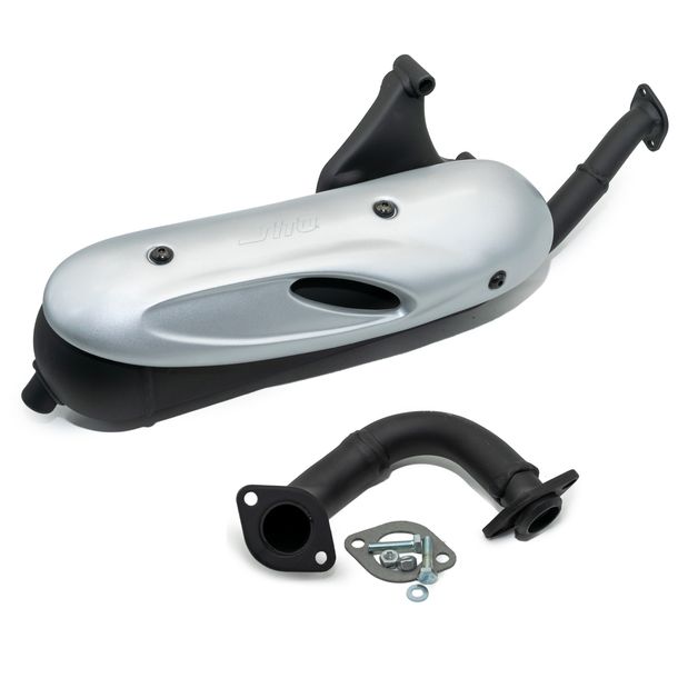 Sistema de escape completo LeoVince SITOPLUS con homologación, acero para Piaggio Liberty 50 / Sfera 2nd Edition Bj. 1995
