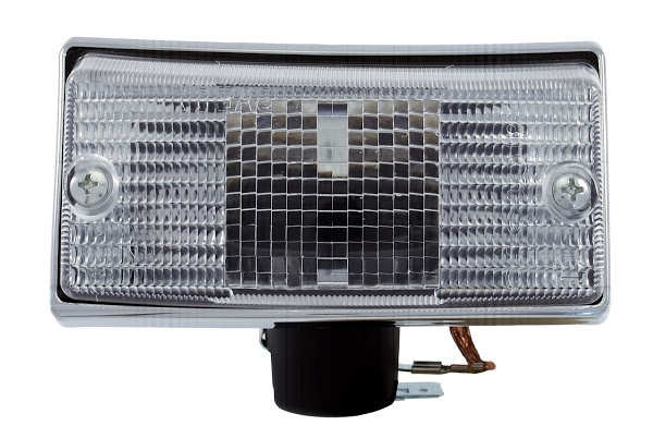 Freccia completa SIEM made in Italy anteriore destra, bianca con cromo per Vespa PX