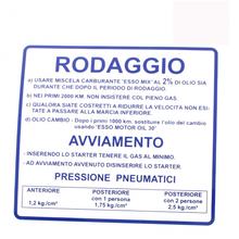 Pegatinas rodaggio / Correr en azul para Vespa Rally 180 a 200