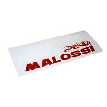 Conjunto de adhesivos Malossi Löwe con logotipo, texto en rojo y blanco, tamaño medio 134 x 31mm
