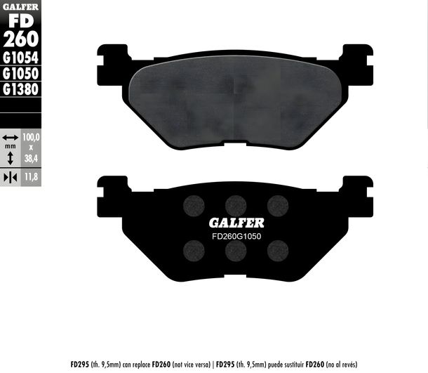 Bremsbeläge Galfer FD260G1050 Semi-Metall SCOOTER