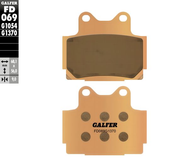 Plaquettes de frein Galfer FD069G1370 Sinter-métal STREET