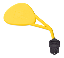 Specchietto da gara/pieghevole girevole destro giallo con ATV, pinza manubrio Supermoto con E-test per Yamaha Aerox 5 Cat, Piaggio Typhoon Peugeot Speedfight anno di costruzione 1983 - 1984