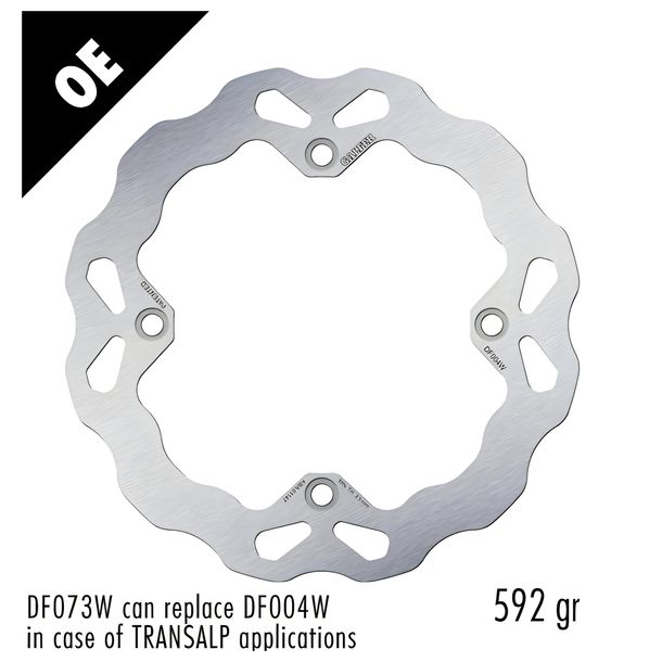Bremsscheibe Galfer DF004W WAVE® mit ECE R90 Zulassung, starr vorne 256x4mm für Honda NX Dominator XL V Transalp XR L 600 - 700 ccm Bj. 1987 - 2012