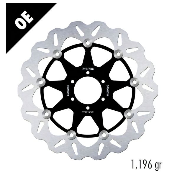 Bremsscheibe Galfer DF061CW WAVE® mit ECE R90 Zulassung, schwimmend vorne 296x5mm (2 benötigt) für Honda CB F Hornet 600 ccm Bj. 2000 - 2006