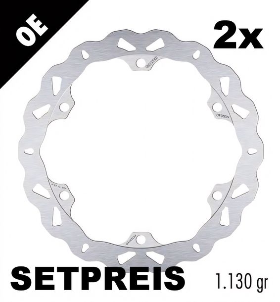 Bremsscheibe Set Galfer 2x DF080W WAVE® mit ECE R90 Zulassung, starr vorne 320x5mm für Honda CB F FA CBR 650 ccm Bj. 2014 - 2022