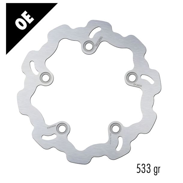 Remschijf Galfer DF342W WAVE® met ECE R90 goedkeuring, vast achter 210x5mm voor Kawasaki Epsilon SC, Suzuki AN Burgman 250 / 400 ccm bouwjaar 1998 - 2002