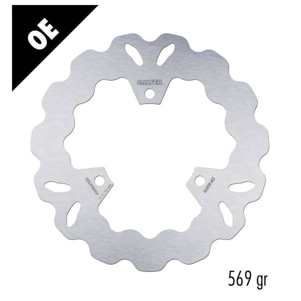 Bremsscheibe Galfer DF468W WAVE® mit ECE R90 Zulassung, starr hinten 210x4mm für Yamaha FZR RR TDR SZR TZR R Competition 125 - 750 ccm Bj. 1987 - 1999