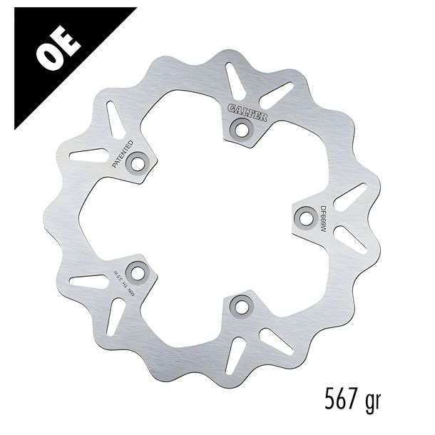 Bremsscheibe Galfer DF669W WAVE® mit ECE R90 Zulassung, starr vorne 220x4mm für Benelli Velvet, BMW C1 125 - 250 ccm