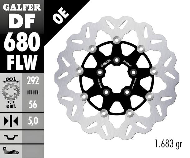 Bremsscheibe Galfer DF680FLW WAVE® schwimmend vorne 292x5mm für Harley Davidson – Bild 2