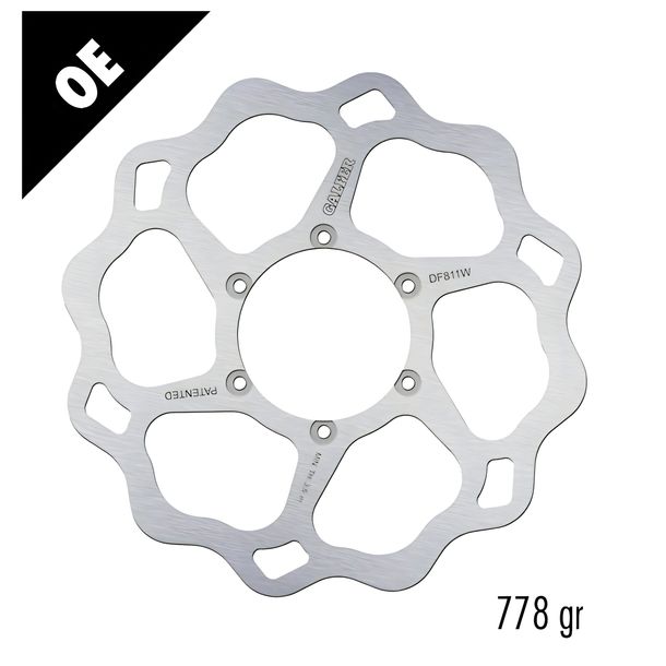 Bremsscheibe Galfer DF811W WAVE® mit ECE R90 Zulassung, starr vorne 280x4mm für Motorhispania RYZ Pro R Urban Bike SM 50 ccm