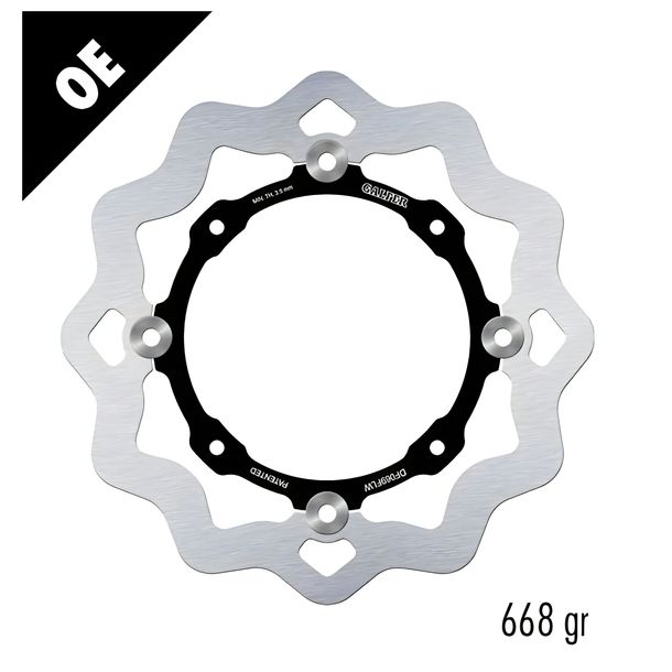 Remschijf Galfer DF069FLW WAVE® met ECE R90 goedkeuring, zwevend achter 240x4mm voor Honda CR R CRF X RX, HM CRE F 125 - 500 ccm bouwjaar 2002 - 2024