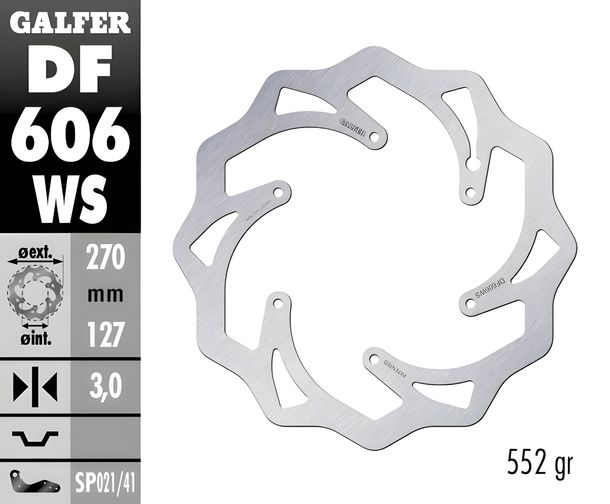 brake disk Galfer Wave DF606WS Racing Oversize 270 x 3mm front Motorcycle – Bild 2