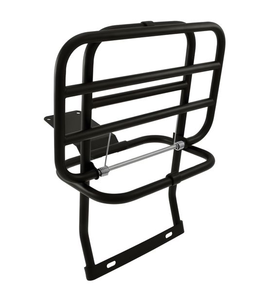 Arrière racks support bagages noir: pliage 38x25cm RMS pour Vespa PX80-200 / PE / Lusso / T5 classique