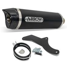 Endschalldämpfer Arrow Thunder Aluminium Dark, Carbon-Endkappe mit Zulassung für Aprilia SR Motard 125 ccm