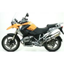 Endschalldämpfer Arrow Maxi Race-Tech Aluminium Dark, Edelstahl-Endkappe mit Zulassung für BMW R GS Adventure HP2 Enduro 1200 ccm Bj. 2004 - 2012