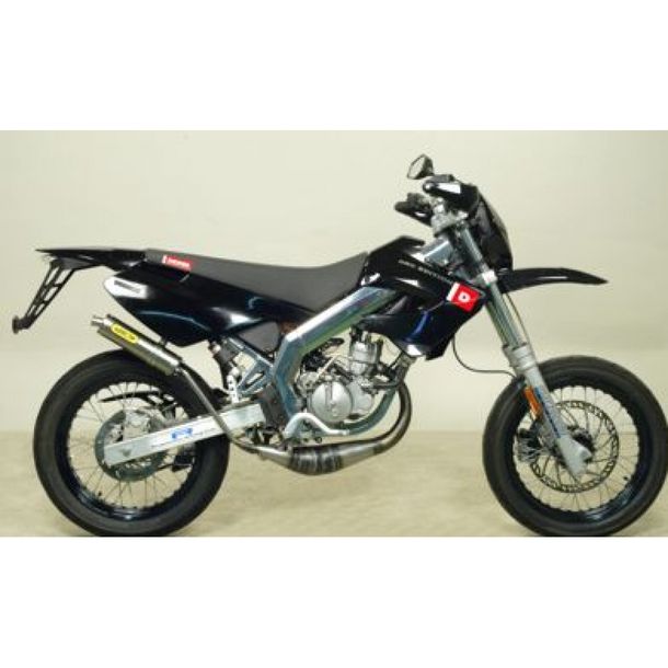 Endschalldämpfer Arrow Titan Rund mit Zulassung für Derbi Senda DRD SM Racing Ltd Edition 50 ccm