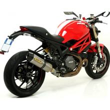 Arrow Race-Tech aluminum muffler, carbon end cap with approval for Ducati Monster Evo 1100 cc model year 2011 - 2013