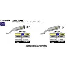 Pot d'échappement Arrow Race-Tech en aluminium foncé, embout en carbone avec homologation pour Honda VFR F 1200 cc année 2010 - 2014