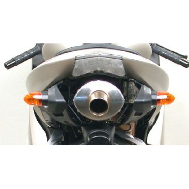 Pot d'échappement Arrow Maxi Race-Tech en aluminium, embout en acier inoxydable homologué pour Kawasaki ZX-6R 636 cc années 2005 - 2006