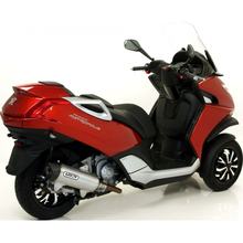 Achterdemper Arrow Race-Tech Aluminium, Carbon eindkap met goedkeuring voor Peugeot Metropolis 400 ccm